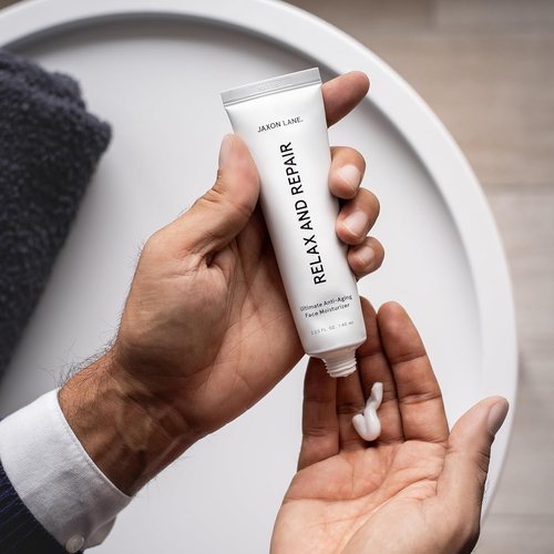 JAXON LANE Relax And Repair Anti-Aging Face Moisturizer for Men - Night Cream with Niacinamide & Hyaluronic Acid