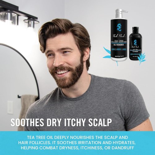 Billy Jealousy Flash Flood Hair & Body Moisturizer - Nourishing Formula with Tea Tree, Lavender & Peppermint