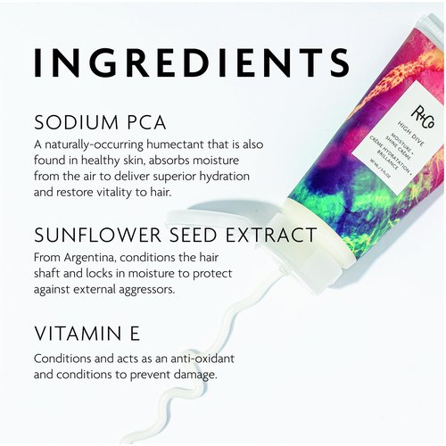 R+Co HIGH DIVE Moisture + Shine Crème – Hydrating & Glossy Hair Cream, Adds Softness & Manageability, All Hair Types