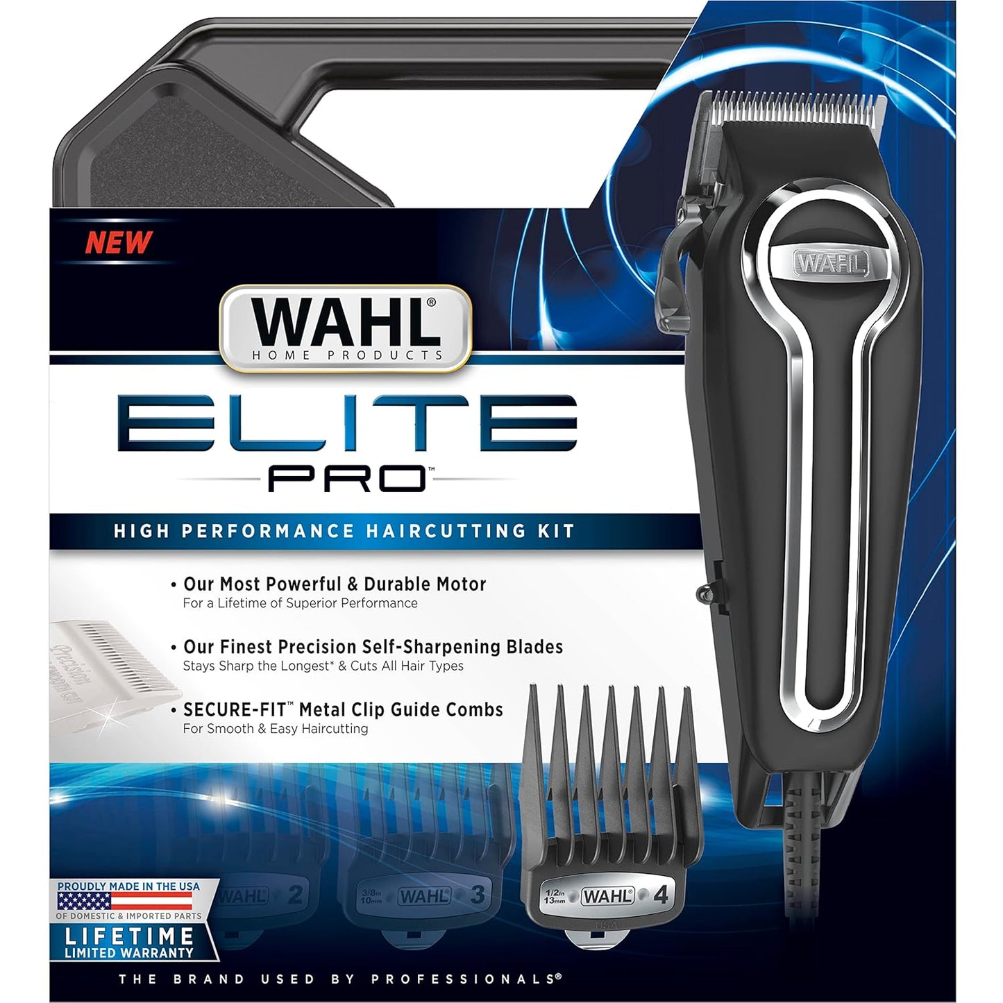 Wahl USA Elite Pro Hair Clipper - High-Performance Corded Grooming Kit for Men | Model 79602M