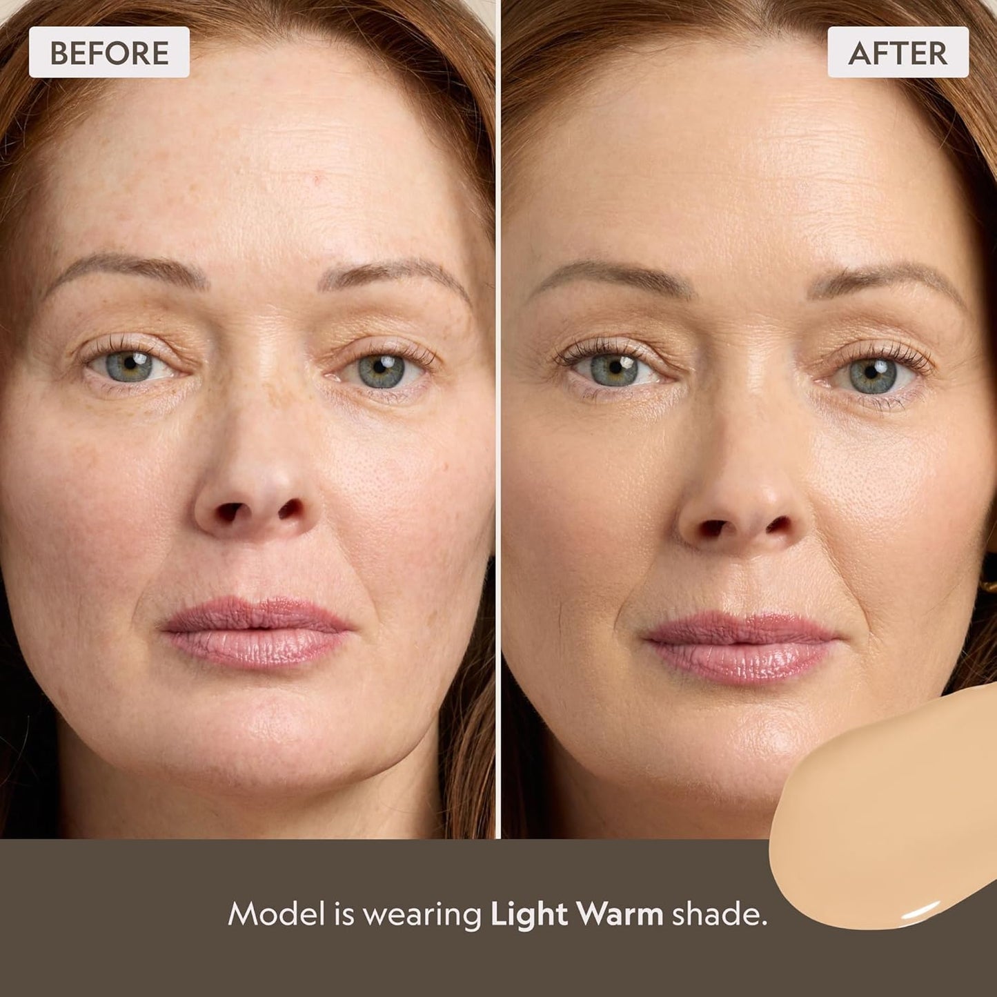YENSA Skin On Skin BC Foundation Makeup - All-in-One CC & BB Cream with SPF 40, Hyaluronic Acid - Light Warm (1 oz)