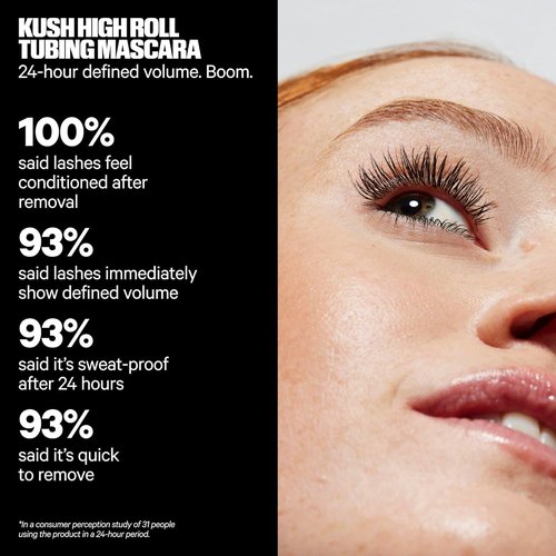 Milk Makeup KUSH High Roll Tubing Mascara - Longwear, Water-Resistant Formula for Volume & Definition - 0.3 oz