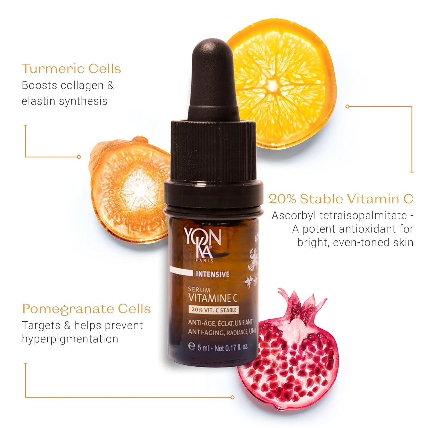 Yon-Ka 20% Vitamin C Serum - Anti-Aging Face Treatment for Even Tone & Firm Skin | 99% Natural Ingredients