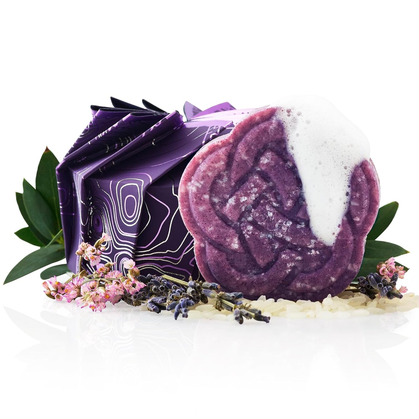 Viori Purple Shampoo Bar - Handcrafted with Longsheng Rice Water for Brassy Blonde Hair - All-Natural Formula