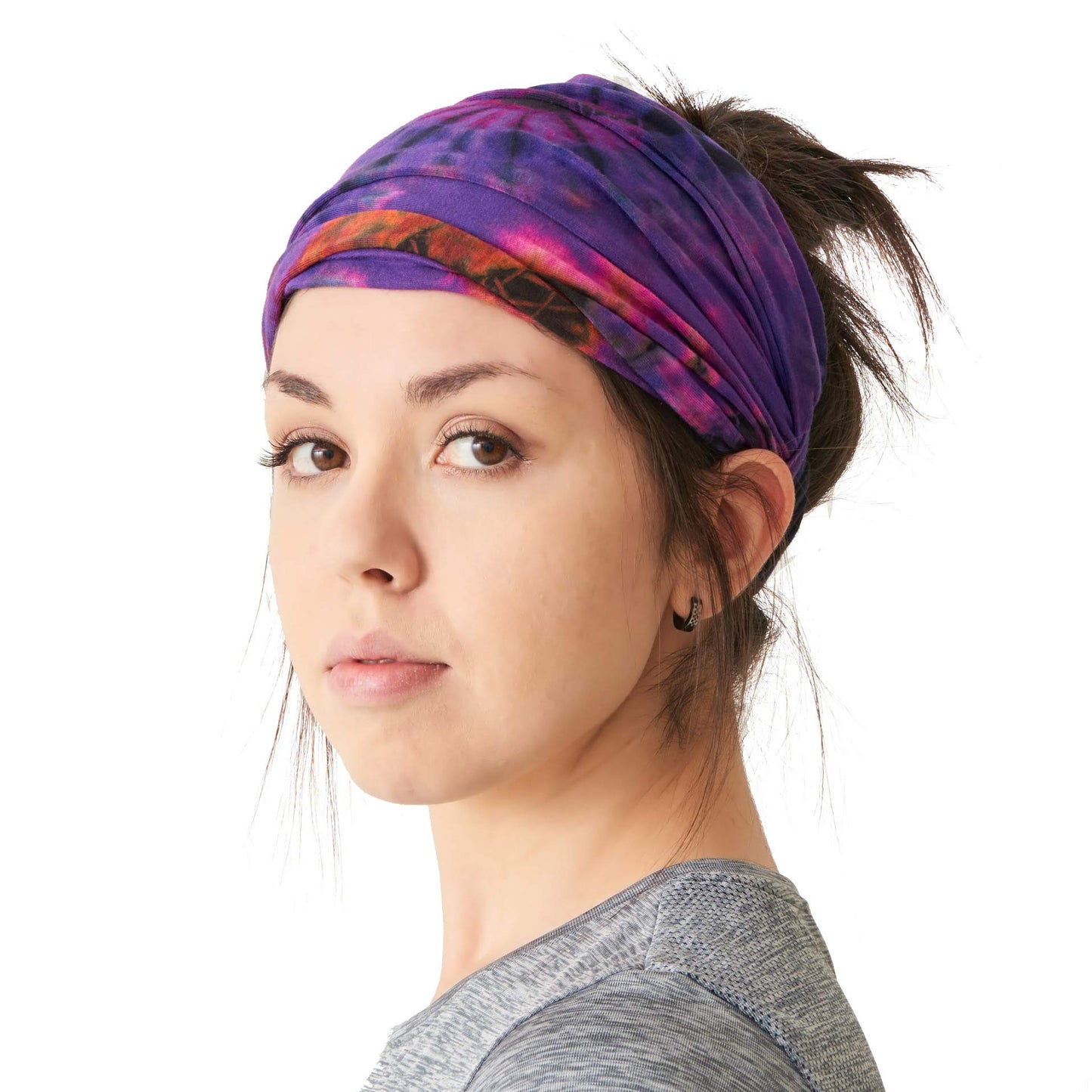 CHARM Tie-Dye Bandana Headbands - Psychedelic Hippie Womens Head Scarf Boho Mens Type B