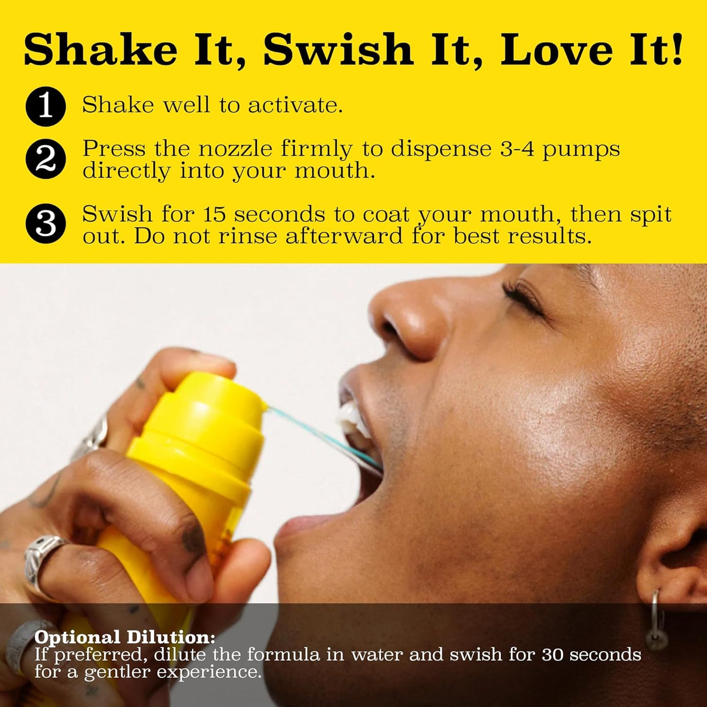 Twice Immunity Mouthwash - pH Balanced, Alcohol-Free, Strong Mint Flavor for Fresh Breath | 3.4oz, 70 Uses