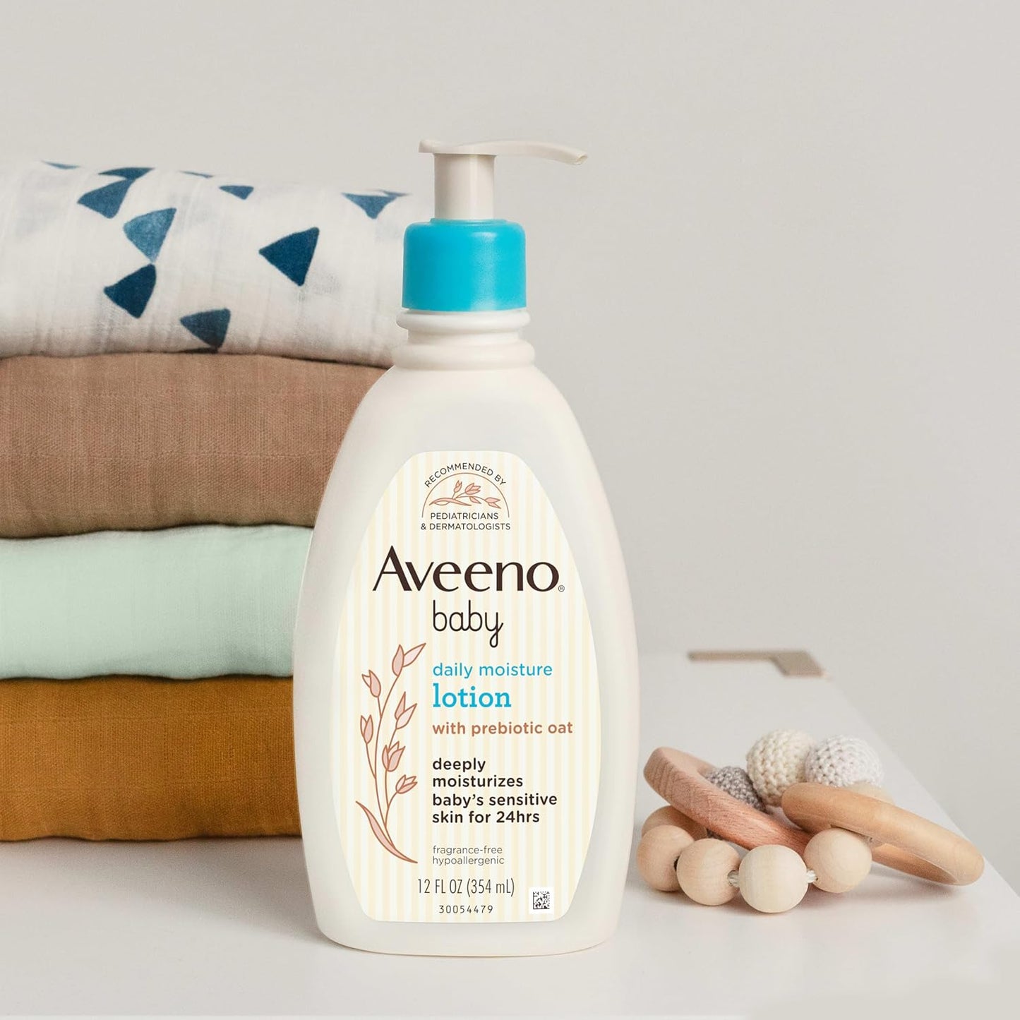 Aveeno Baby Daily Moisture Body Lotion - Hypoallergenic & Fragrance-Free for Sensitive Skin | 12 fl. oz