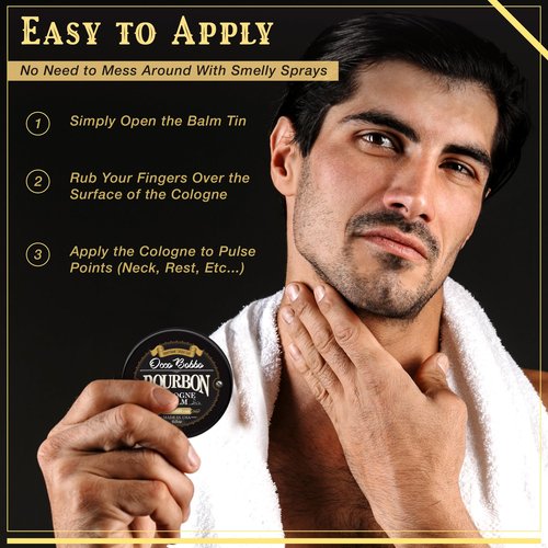 Handy Hound Occo Bobbo Solid Cologne for Men, Bourbon and Sandalwood Scent, .5 Ounce Concentrated Balm, Smooth Woody Oak Barrel Blend