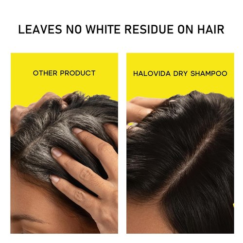 HALOVIDA Dry Shampoo for Dark Hair - Invisible Spray Absorbs Oils & Volumizes for 72 Hours | 5.07 Fl Oz