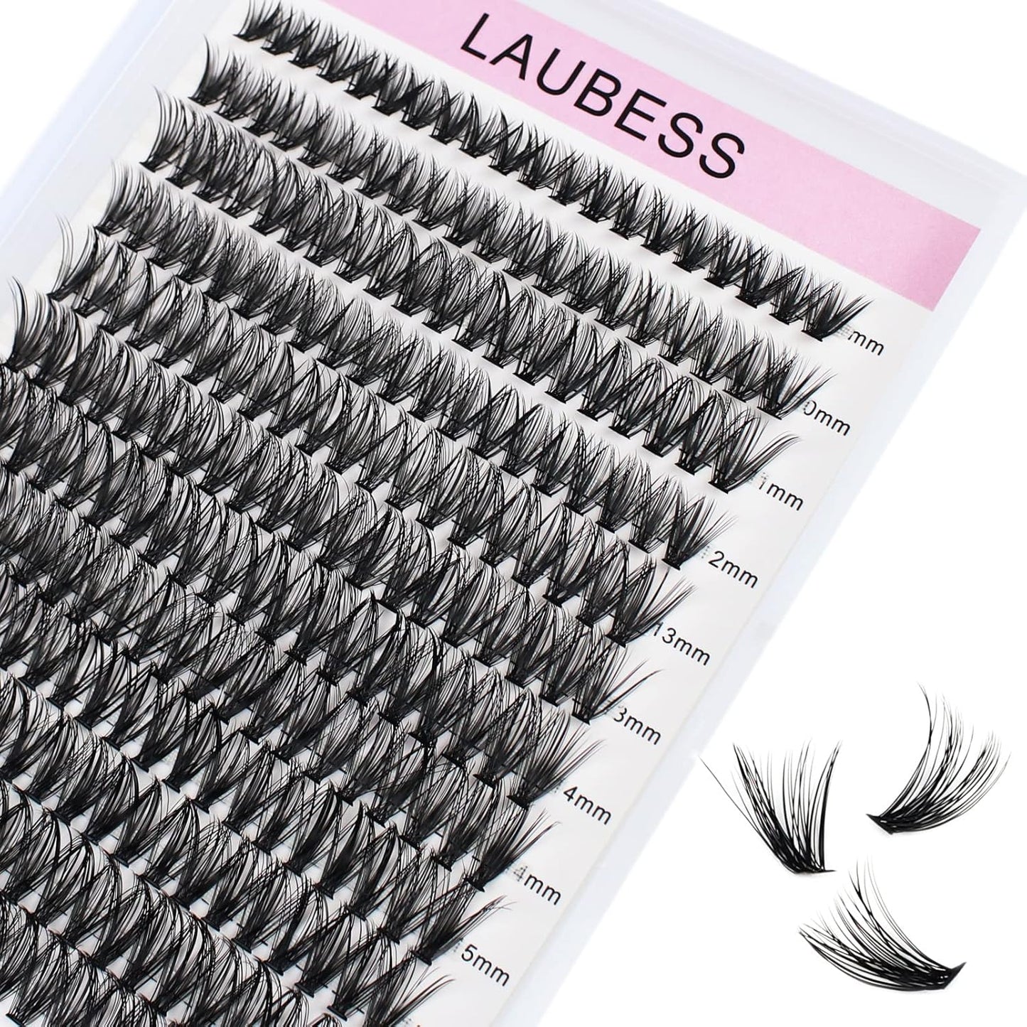 Skiennix 40D Cluster Lashes - Wispy Eyelash Extensions Mixed Tray | DIY Individual Lashes 9-16mm