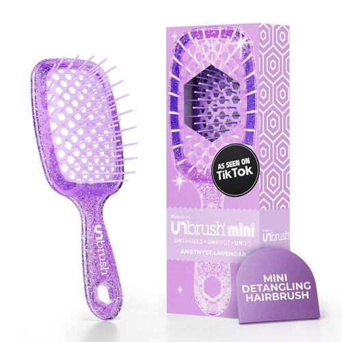 FHI Heat UNbrush Mini Detangler Brush - Pain-Free Brushing for All Hair Types | Lightweight & Anti-Static Bristles