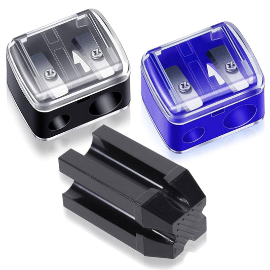 Caliee 3 Pack Makeup Pencil Sharpener 4 in 1 Eyebrow Makeup Sharpening Tool Duckbill Shape Eyebrow Pencil Sharpener Travel-Friendly Cosmetic Pencil Sharpener Set
