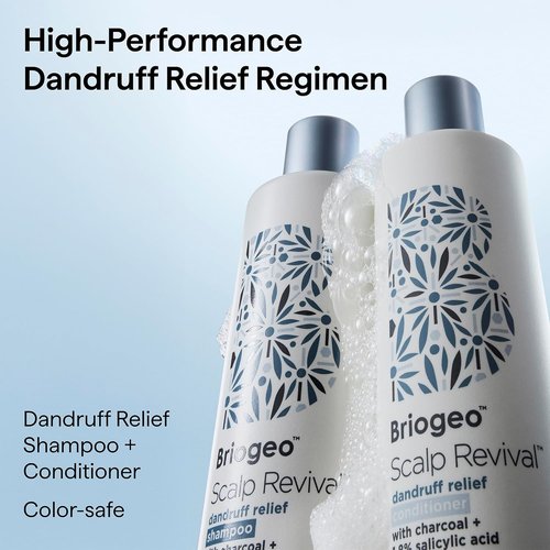 Briogeo Scalp Revival Dandruff Relief Conditioner - Charcoal & Salicylic Acid | Daily Anti-Dandruff Care | 8.4 fl oz