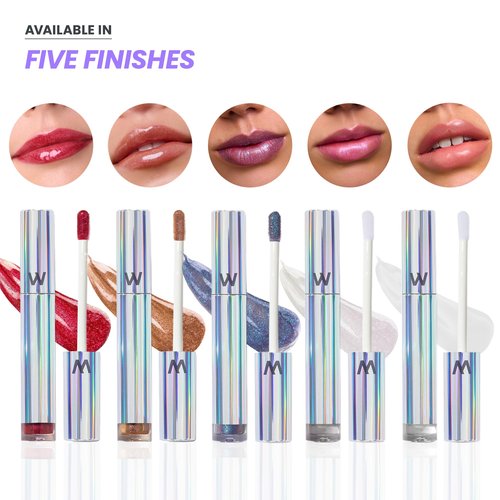 Wonderskin Lip Gloss Blading Top Gloss, Gold Glitter Lip Gloss, Hydrating and High Shine Finish Lip Makeup (Gold Glitter)