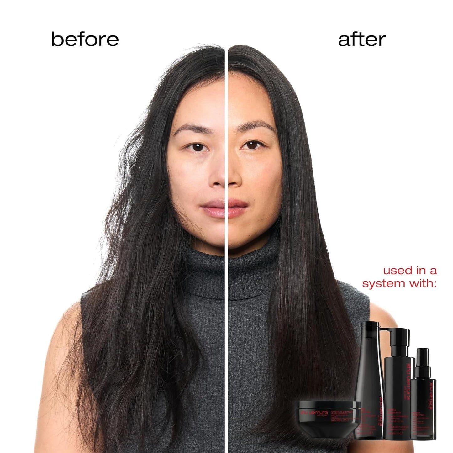 Shu Uemura Art of Hair Ashita Supreme Smoothing Serum - Adds Shine & Reduces Frizz | 3 Fl Oz