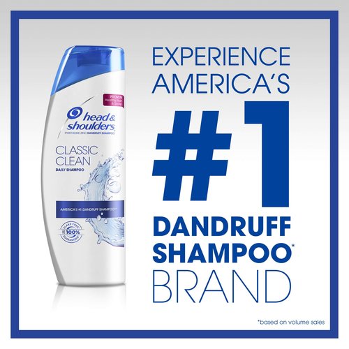 Head & Shoulders Classic Clean Daily-Use Anti-Dandruff Shampoo, Fresh, 13.5 Fl.Oz(Packaging may vary)