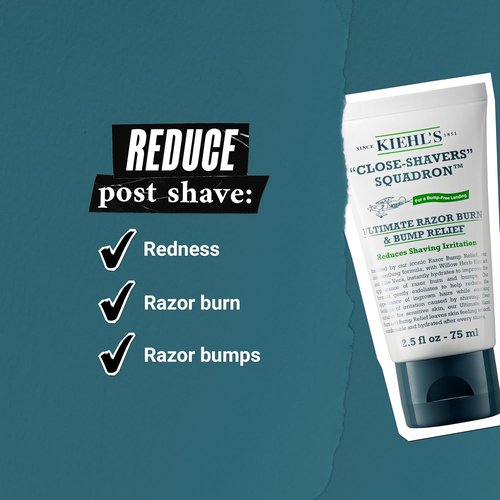 Kiehl's Ultimate Razor Burn Relief | Nourishing Men's After Shave Cream with Aloe Vera & Vitamin E - 2.5 fl oz