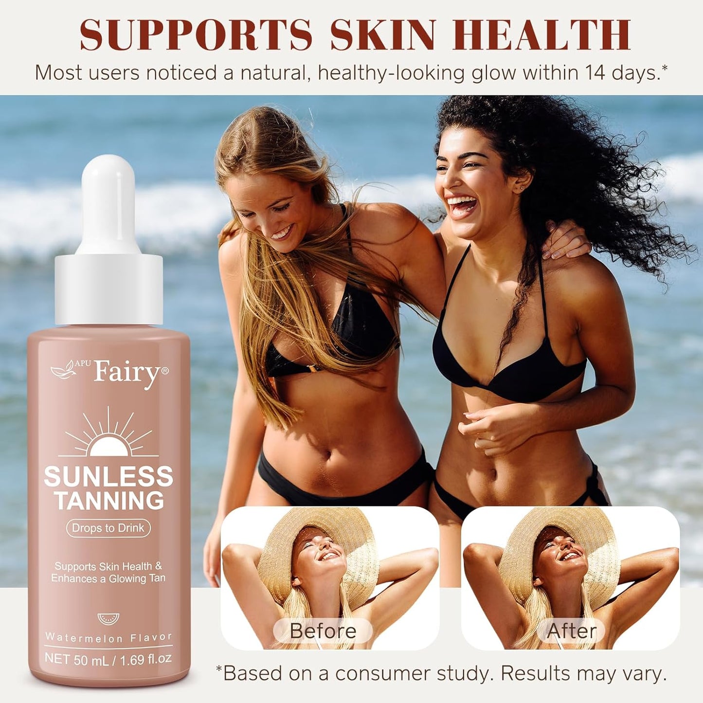 Skiennix Tanning Drops - Natural Sunless Tanning Solution for Face & Body | Enhances All Skin Tones