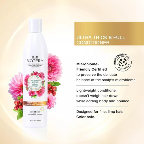 Biotera Ultra Thick Volumizing Conditioner - Boosts Volume for Fine Hair | Vegan, Paraben-Free, Color-Safe