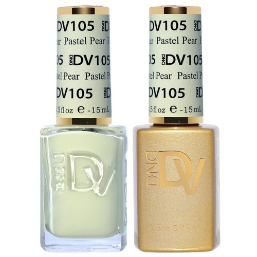 DND Gel Polish Coquette Collection - UV/LED Gel & Air Dry Nail Lacquer Duo, 105 Pastel Pear, 0.5 Fl Oz