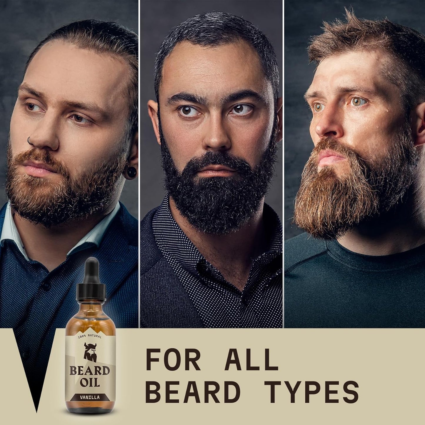 Striking Viking Vanilla Beard Oil - Naturally Derived Conditioner with Argan & Jojoba Oils for Soft, Moisturized Beard (2 Oz)