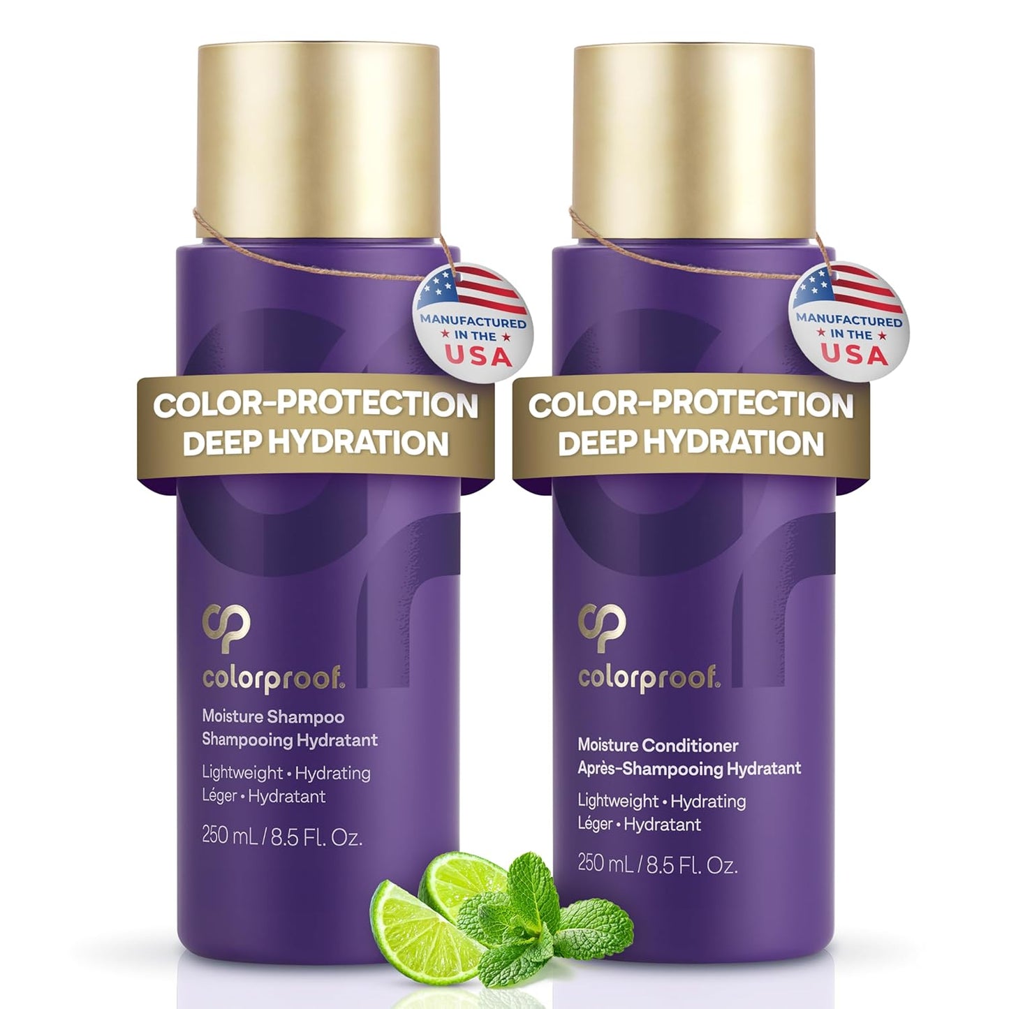 ColorProof Moisture Shampoo & Conditioner Bundle - Hydrating Formula | 8.5 Fl Oz Each
