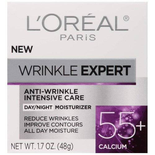 L'Oreal Paris Wrinkle Expert 55+ Anti-Aging Face Moisturizer - Non-Greasy & Sensitive Skin Formula | 1.7 fl. oz