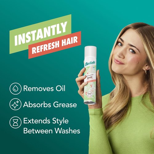 Batiste Dry Shampoo - Bare Fragrance | Refresh Hair & Absorb Oil, 5.71 oz Waterless Shampoo