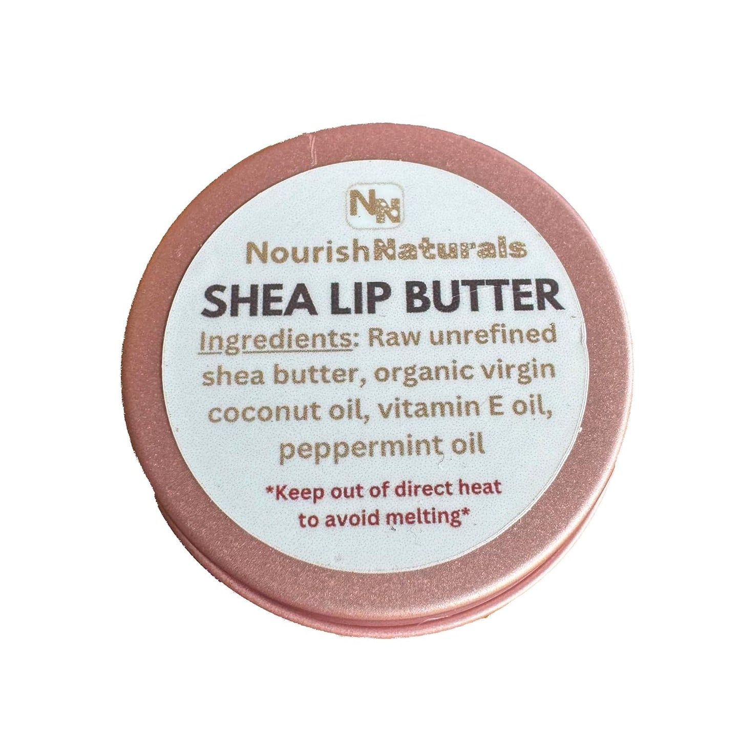 Shea Lip Butter - Ultra Moisturizing Vegan Lip Balm with Peppermint Oil | All-Natural, Travel-Sized, 4 Ingredients