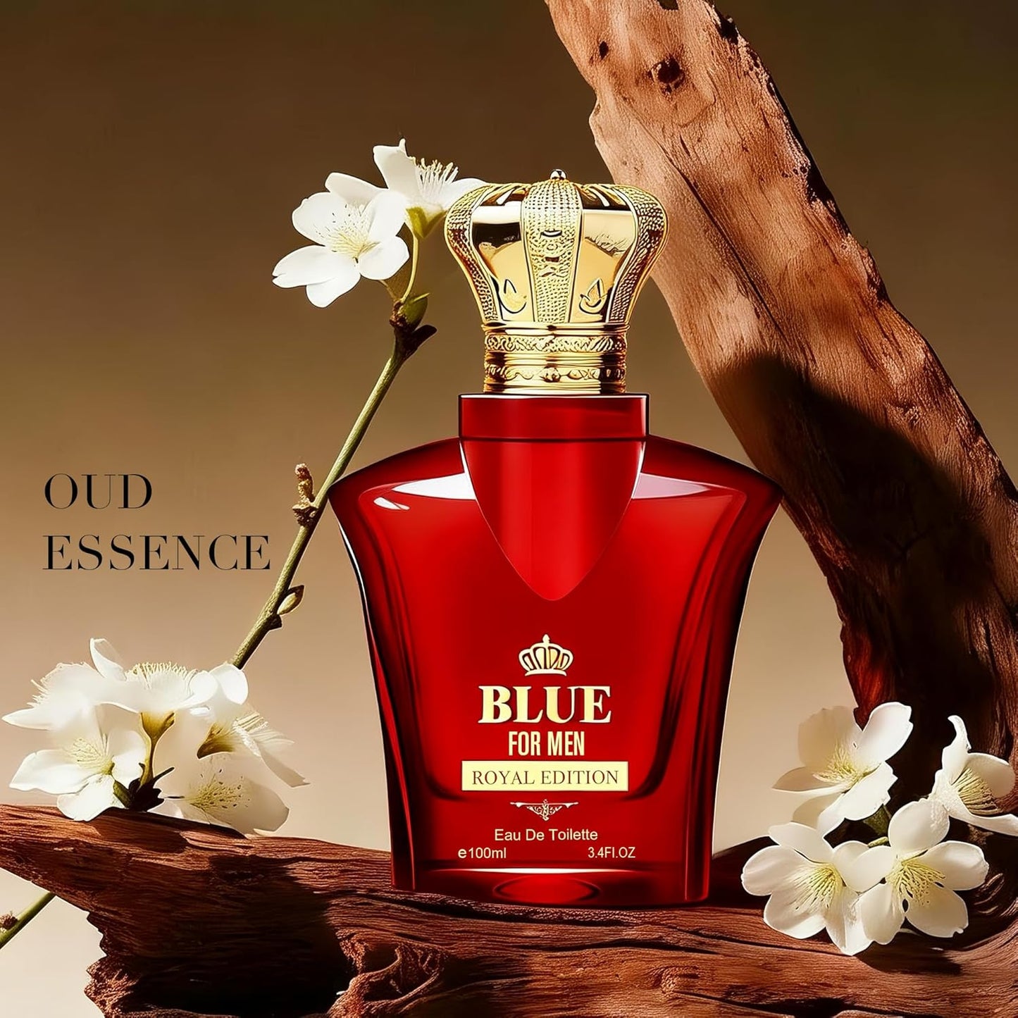 AFLUXE Royal Edition Blue Cologne for Men - 3.4 Fl. Oz, Long-Lasting Oriental Woody Fragrance