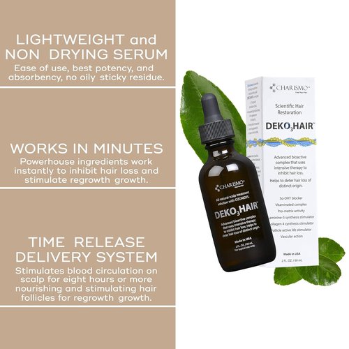 Dekohair Hair Regrowth Serum - Stops Thinning, Promotes Growth & Increases Root Volume | USA Made