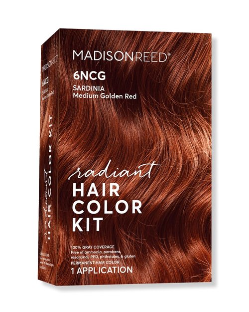 Madison Reed Radiant Hair Color Kit - 6NCG Medium Golden Red | PPD-Free, Ammonia-Free Permanent Dye