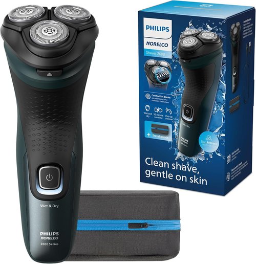 Philips Norelco Electric Shaver 2600 Series - Wet & Dry with Pop-Up Trimmer | Dark Forest Green, Model X3052/91