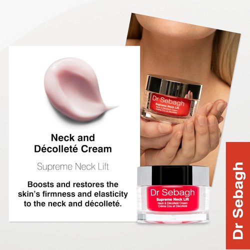Dr Sebagh Supreme Neck Lift - Firming & Rejuvenating Neck Cream for Wrinkles | 1.7 fl oz - Smooth & Tighten Décolletage