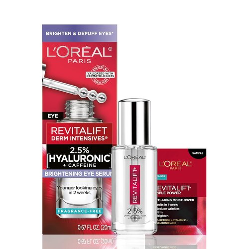 L'Oreal Paris Revitalift Eye Serum - Hydrating Formula with Hyaluronic Acid & Caffeine | .67 fl. oz.