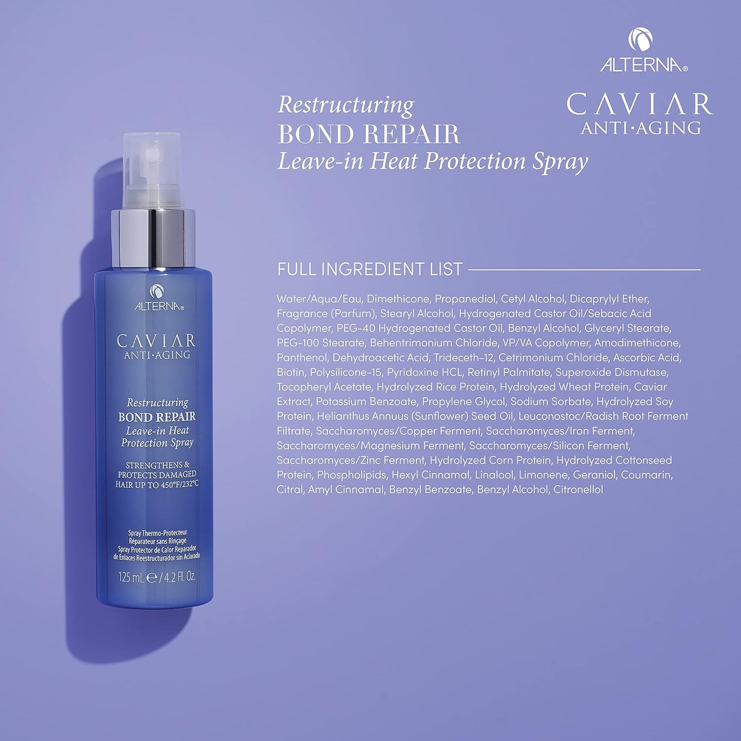 Alterna Caviar Anti-Aging Heat Protection Spray - Strengthens & Repairs Damaged Hair | Travel Size 0.85 fl. oz.