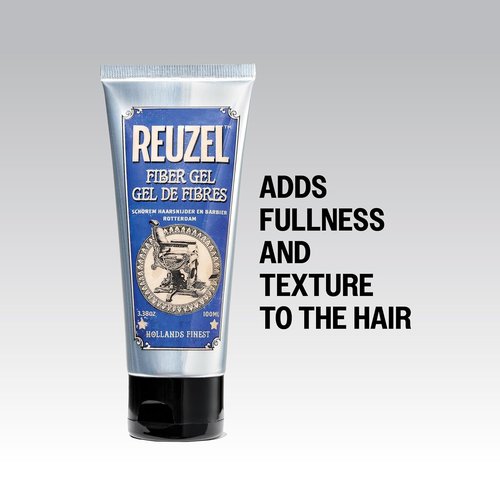 Reuzel Fiber Gel For Men - Alcohol-Free Formula With Subtle Rum Fragrance - Non-Sticky & Flake-Free Hold