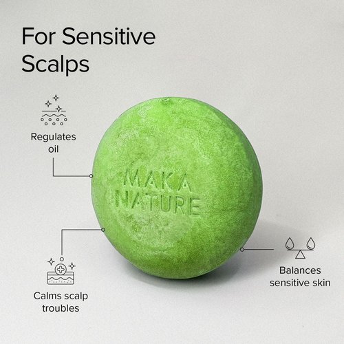 Maka Nature Rosemary Shampoo Bar - Gentle Vegan Solid Shampoo for Sensitive Scalp | 3.35 oz Eco-Friendly Care