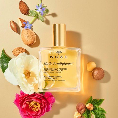 Nuxe Huile Prodigieuse Multi-Purpose Dry Oil - Lightweight Hydration for Radiant Face, Body & Hair