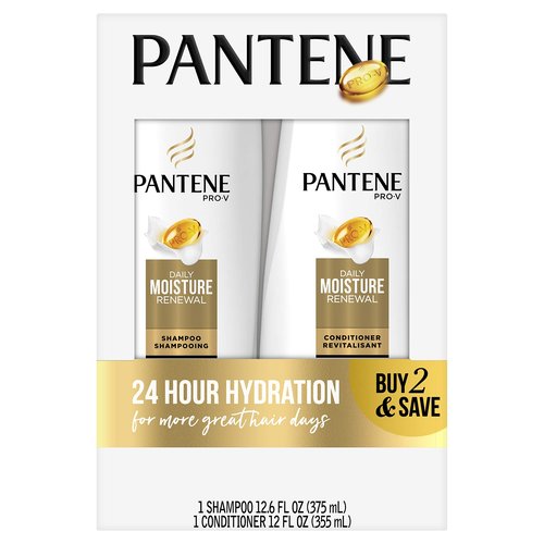 Pantene Pro-V Daily Moisture Renewal Shampoo and Conditioner Bundle (Packaging May Vary)