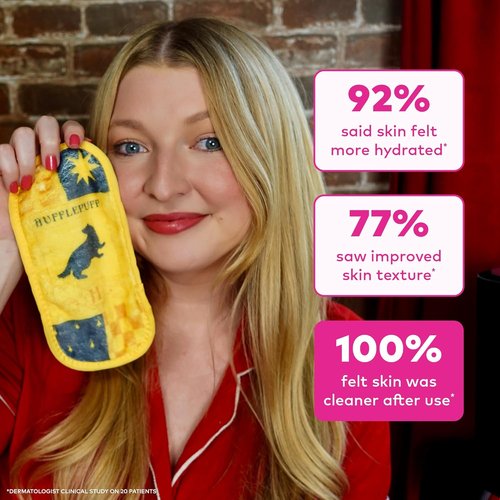 MakeUp Eraser Mini PRO - Effortlessly Remove All Makeup With Just Water | Chic Harry Potter Hufflepuff, 1ct