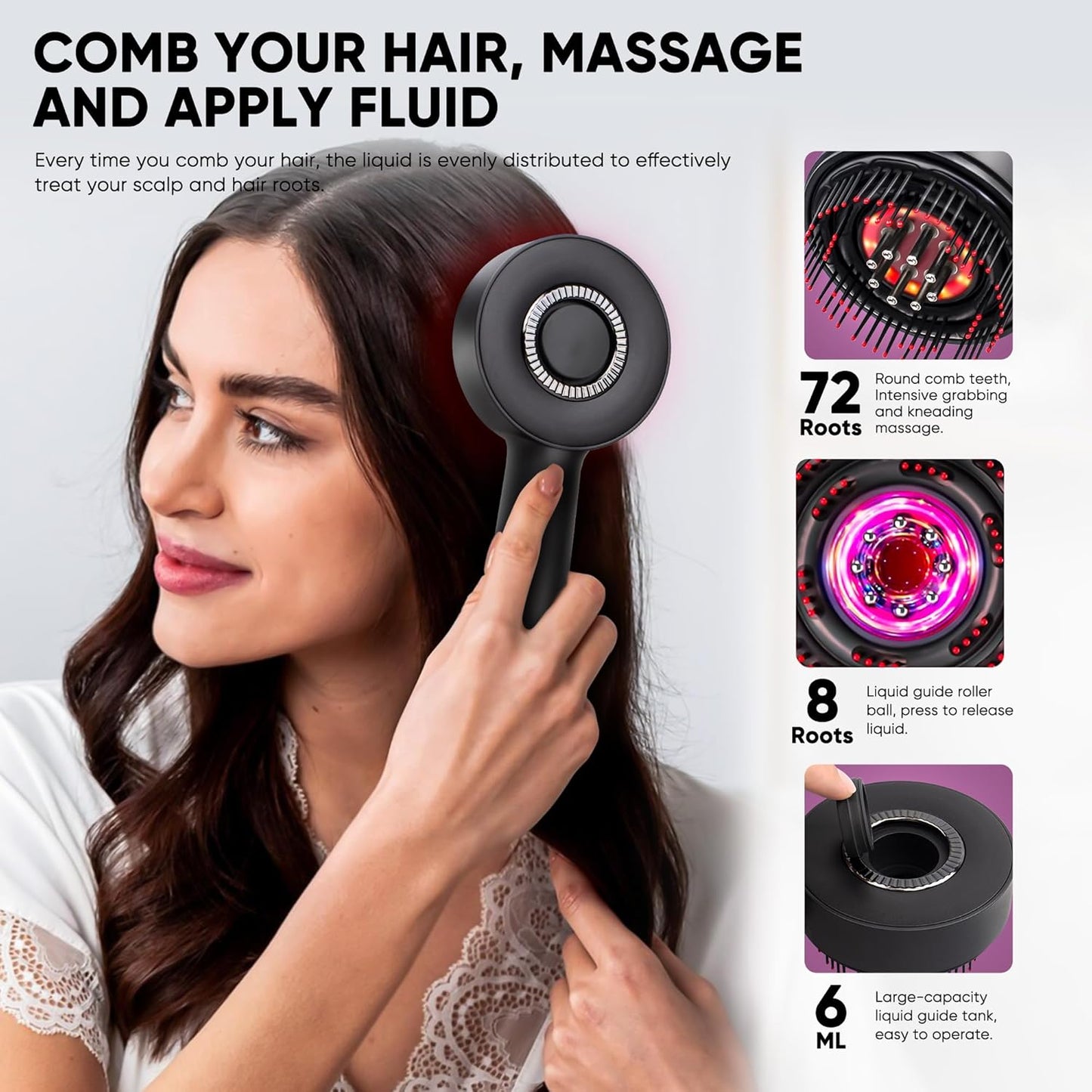 Skiennix 3-in-1 Scalp Massager - Electric Hair Growth Oil Applicator | IPX7 Waterproof Design