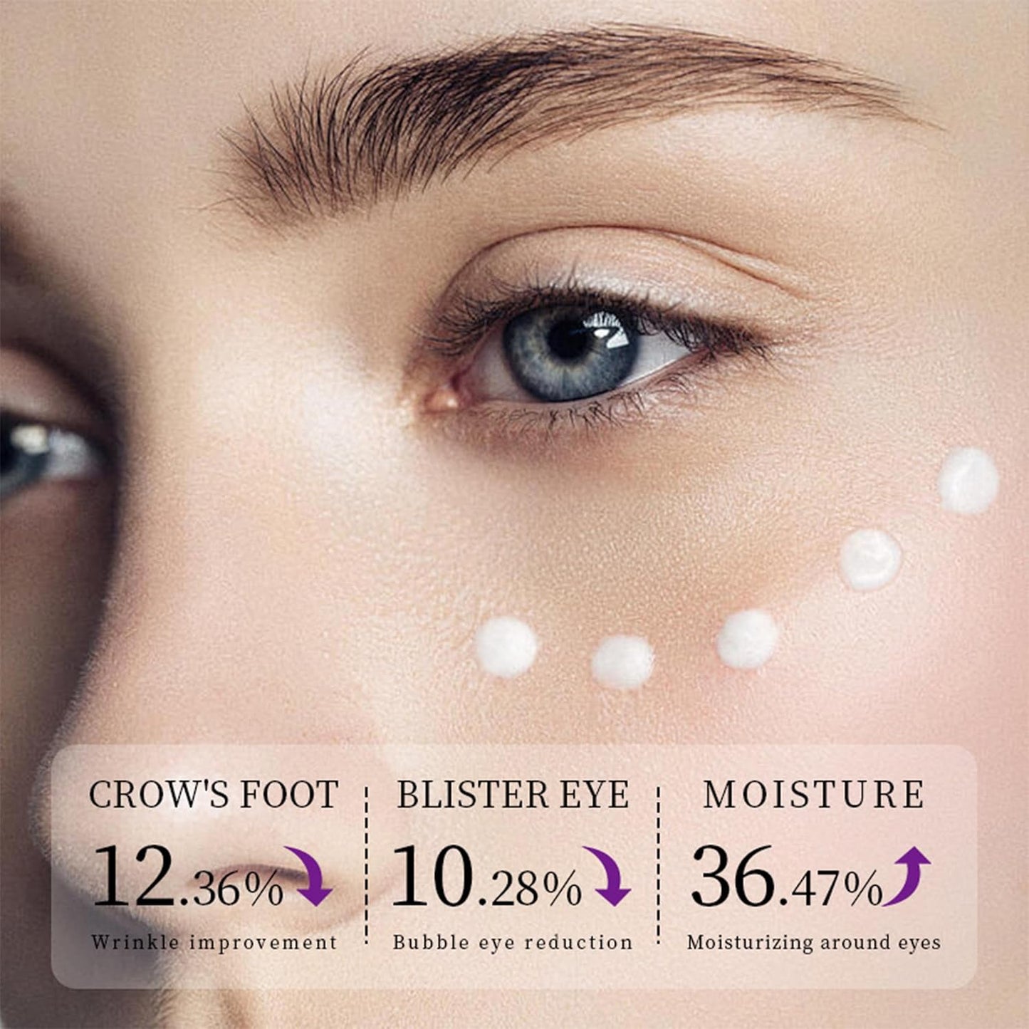 Skiennix Vegan Collagen Eye Cream - Cooling Roller with Peptides & Triple Hyaluronic Acid for Dark Circles & Puffiness