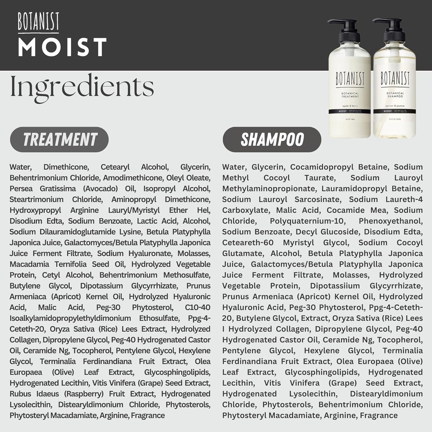 BOTANIST Keratin Shampoo & Conditioner Set - Argan Oil for Frizzy Hair | 31.7 Fl Oz, Sulfate-Free