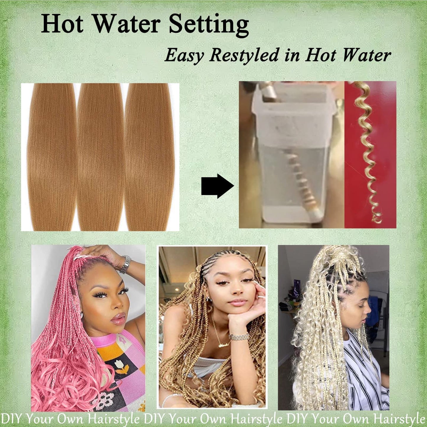 Burgundy Braiding Hair Pre Stretched 26 inch 3 packs Knotless EZ Braiding Hair Extensions Wine Red Synthetic Crochet Braid Hair Hot Water Setting Soft Yaki Texture (900#)