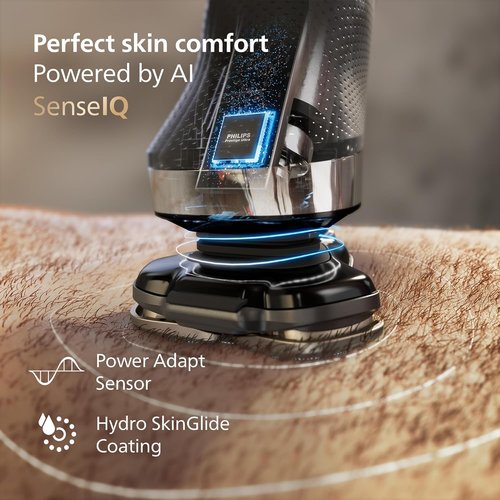 Philips Norelco Shaver i9000 - Wet & Dry Electric Shaver with SenseIQ Technology | Ink Black, Triple Lift & Cut System