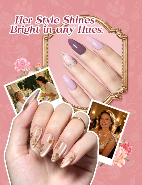 Beetles Gel Nail Polish Set - Refined Everyday 5 Colors Pink Purple Nude Cat Eye Gel Polish Kit, HEMA Free & TPO Free Soak Off UV LED Mother's Day Nail Gel Gifts Set for Women Mom