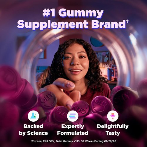 OLLY Sleep Gummy - Sleep Support Supplement with 3 mg Melatonin & L-Theanine | Blackberry Zen Flavor, 70 Count