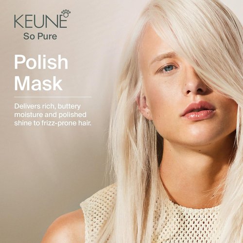 Keune So Pure Polish Mask - Smoothing Anti-Frizz Hair Treatment | 6.7 Fl Oz