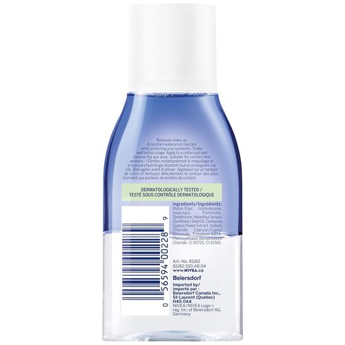 NIVEA Double Effect Eye Make-Up Remover - Gentle Formula for Effortless Makeup Removal | 6.7 Fl Oz